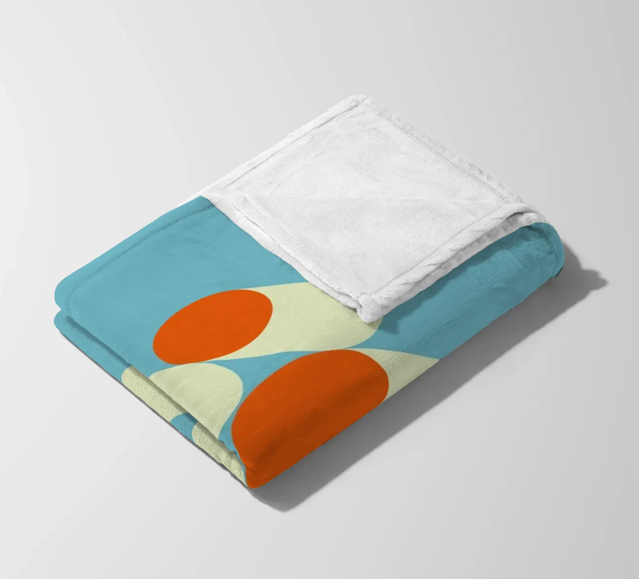 Retro geometric pattern fleece blanket by Whole©