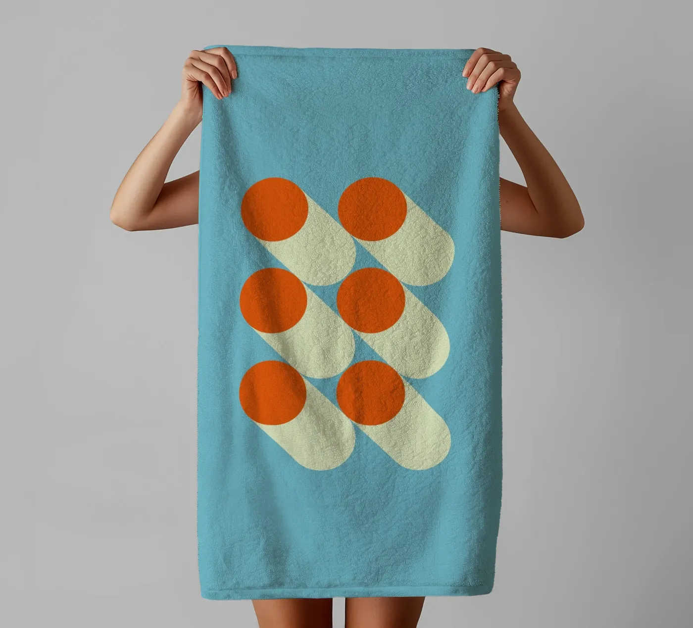 Retro Geometrisches Muster Handtuch von Whole©