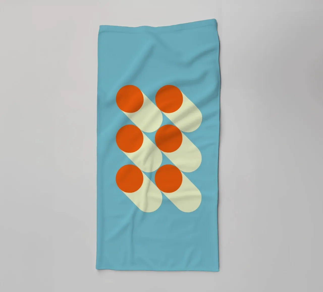 Retro geometric pattern towel by Whole©