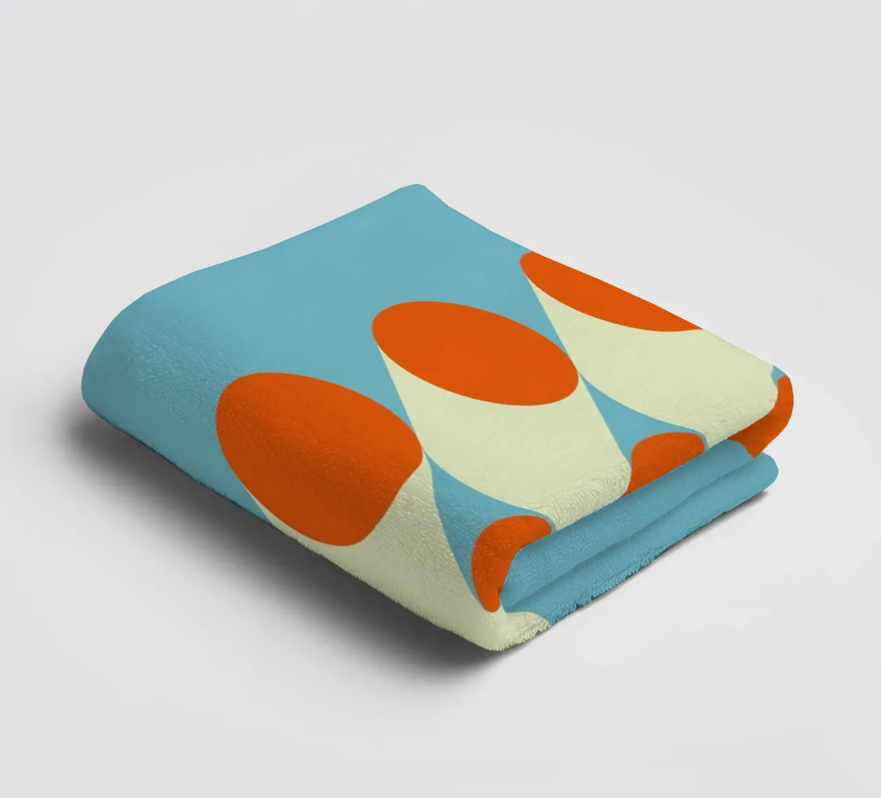 Retro geometric pattern towel by Whole©