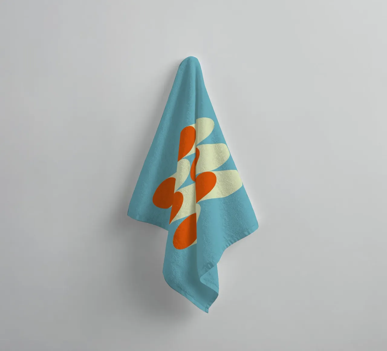 Retro geometric pattern towel by Whole©