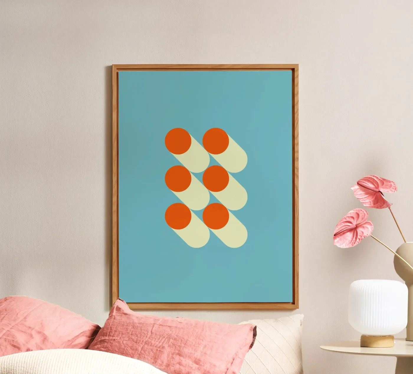 Motivo geometrico retrò pannello forex da Whole©