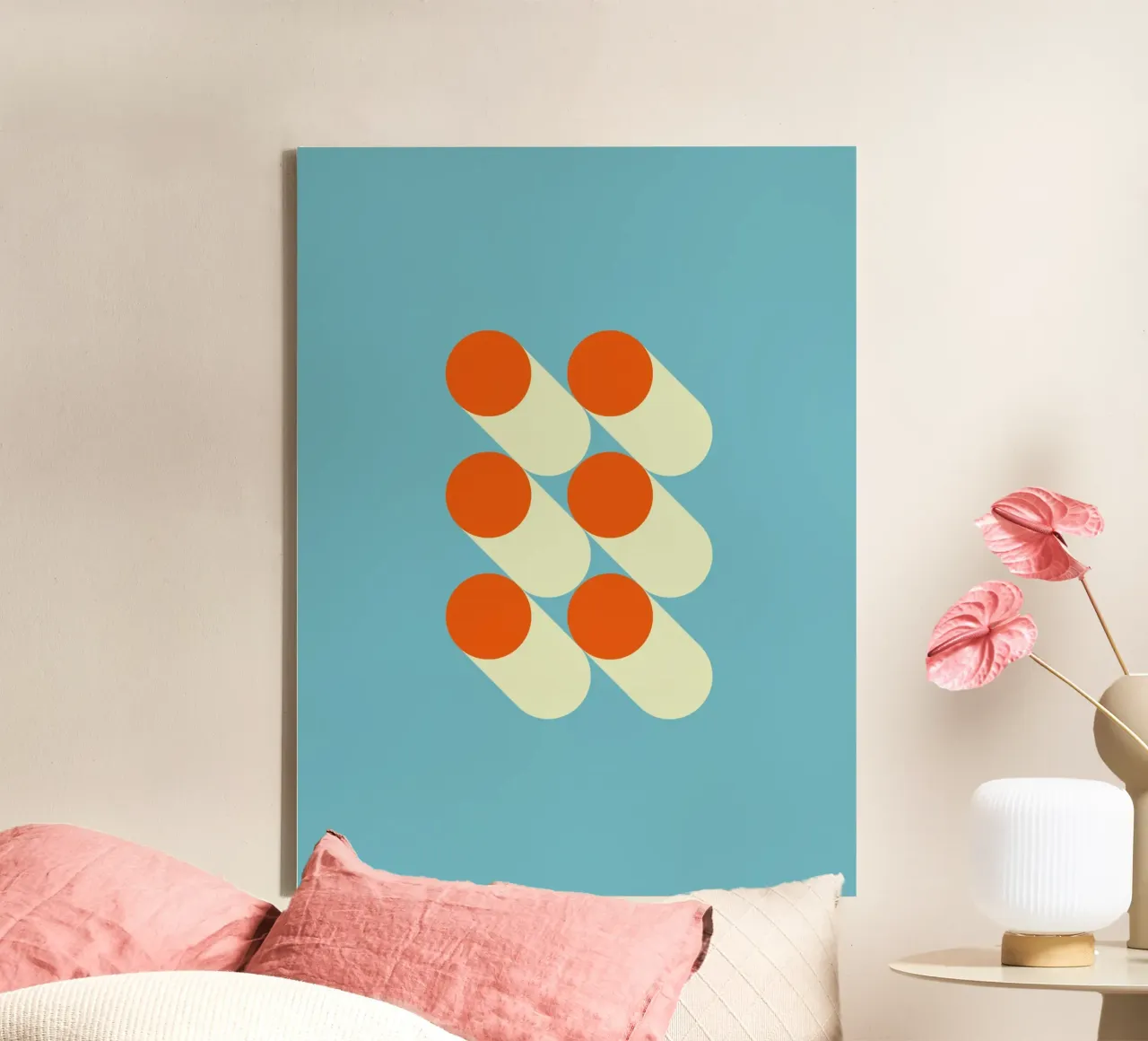 Retro geometric pattern canvas by Whole©