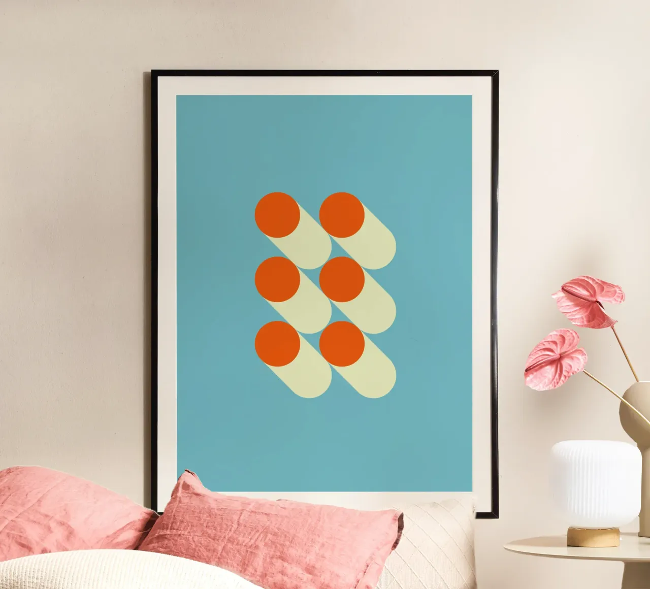 Retro geometric pattern poster by Whole©
