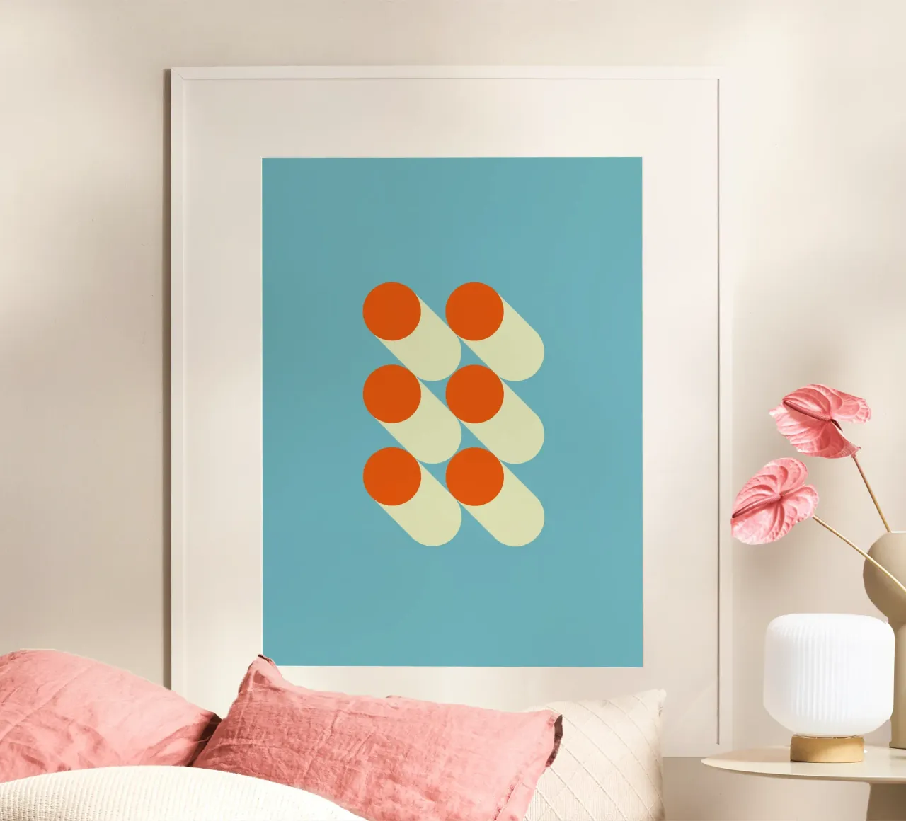 Retro geometric pattern poster by Whole©