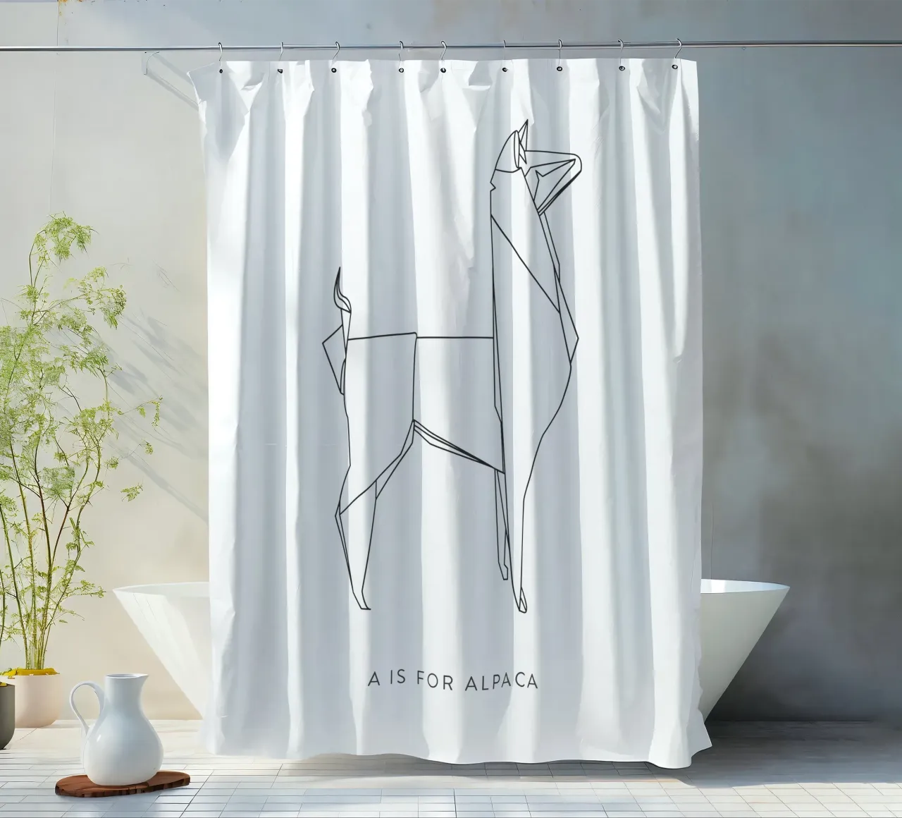 A shower curtain by Julia Marquardt-Lott
