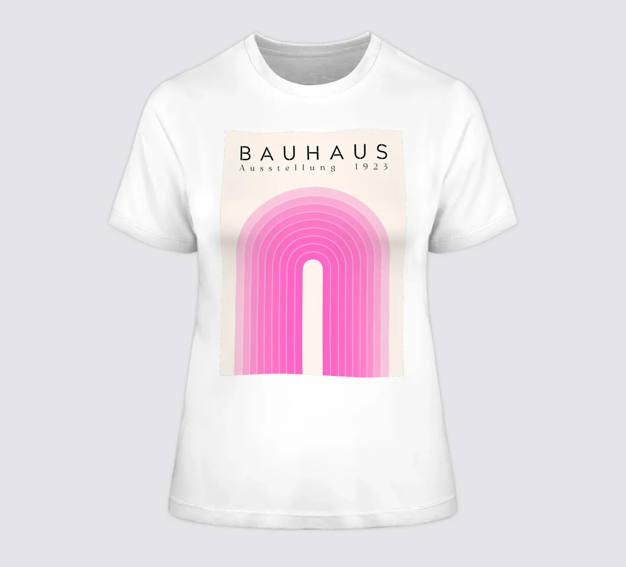 Bauhaus retro design women's fitted t-shirt by Whole©