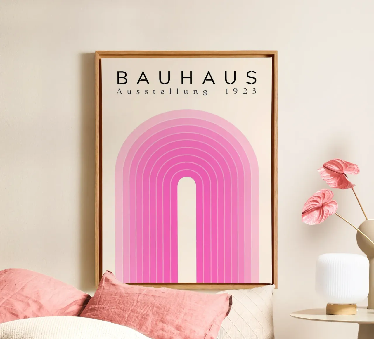 Bauhaus retro ontwerp canvas met Baklijst van Whole©