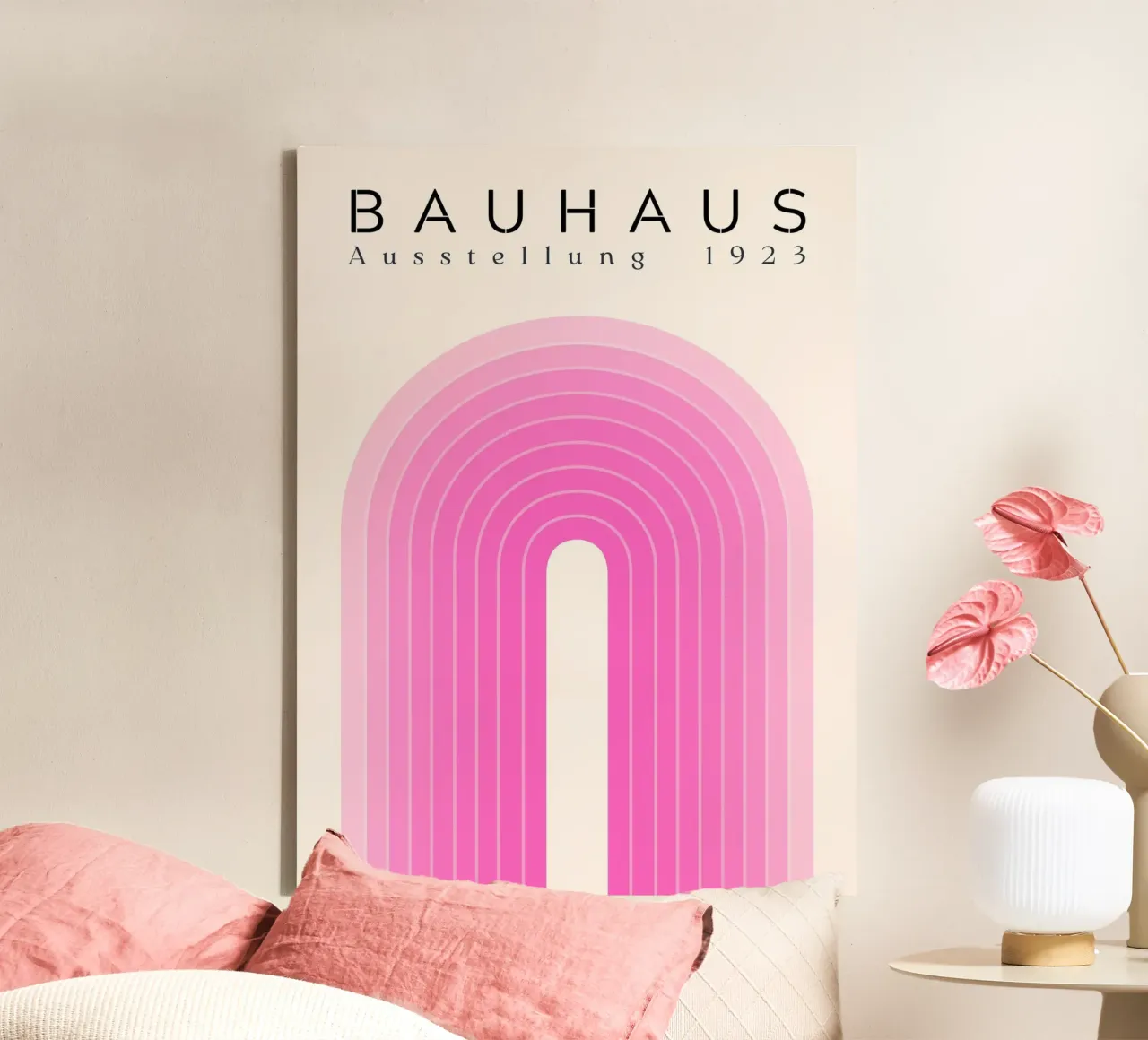 Bauhaus retro ontwerp canvas met Baklijst van Whole©