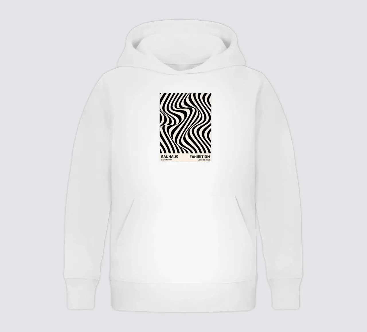 Bauhaus wave pattern art kids hoodie by Whole©