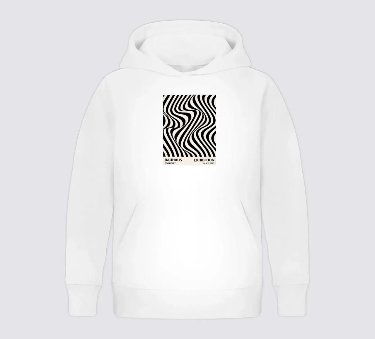 Bauhaus wave pattern art kids hoodie by Whole©