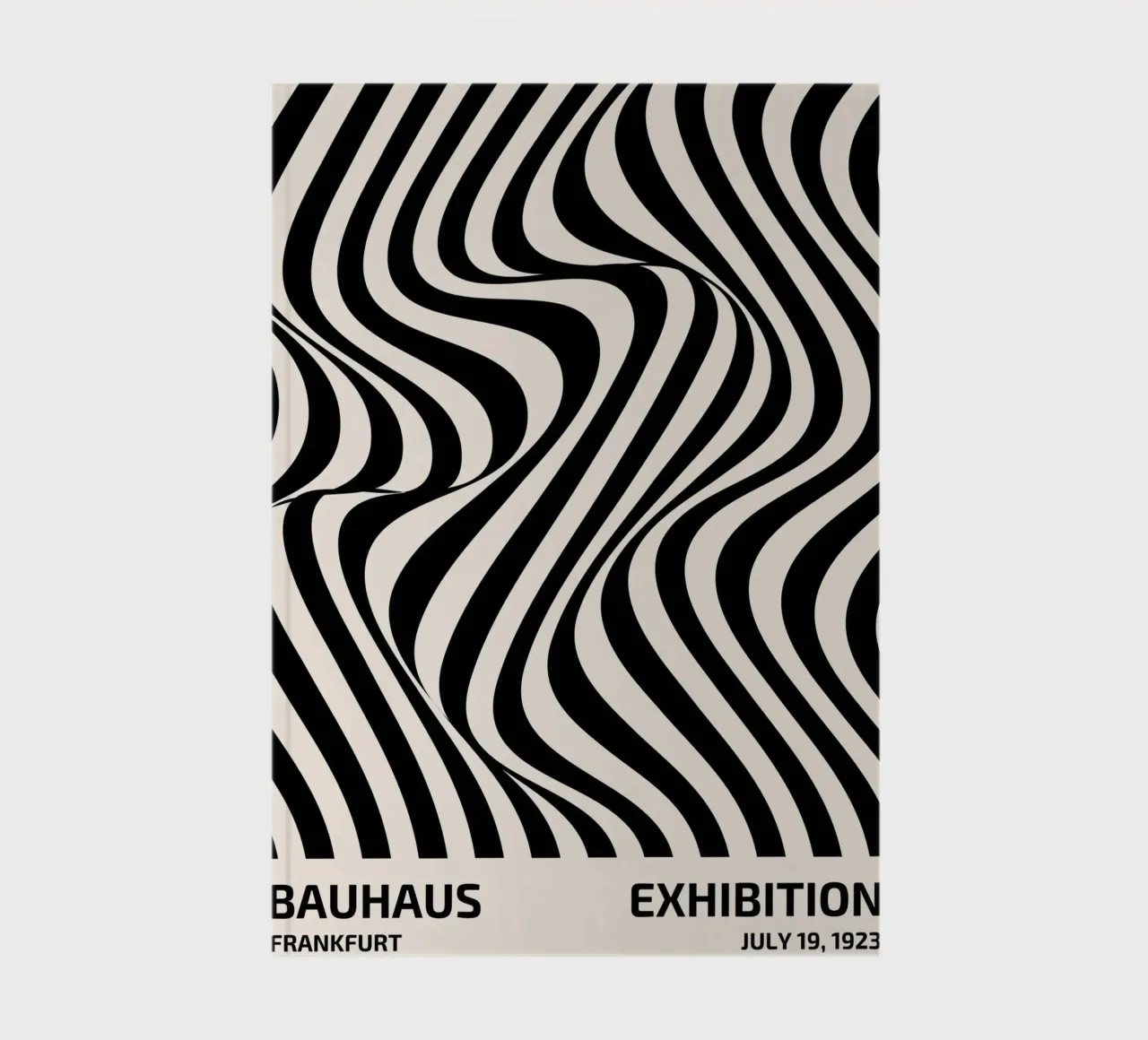 Bauhaus wave pattern art notebook by Whole©