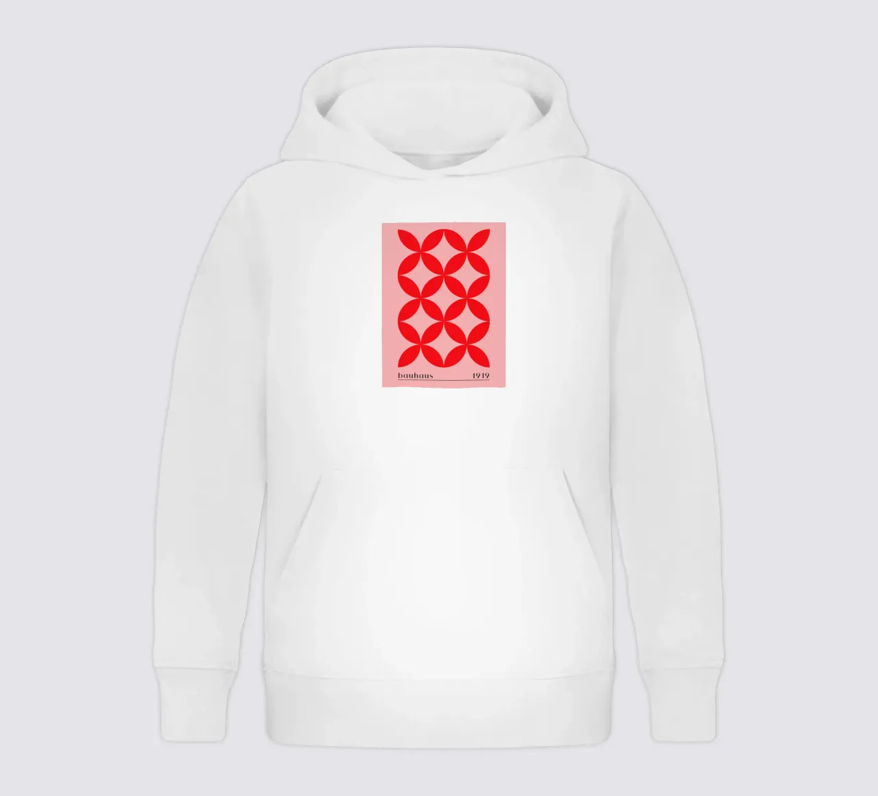 Bauhaus red pattern kids hoodie by Whole©