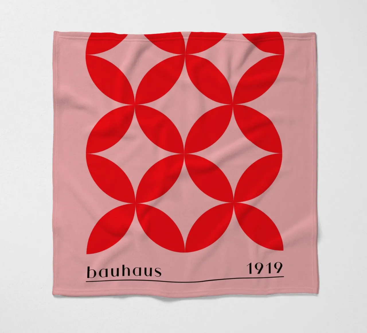 Bauhaus red pattern fleece blanket by Whole©