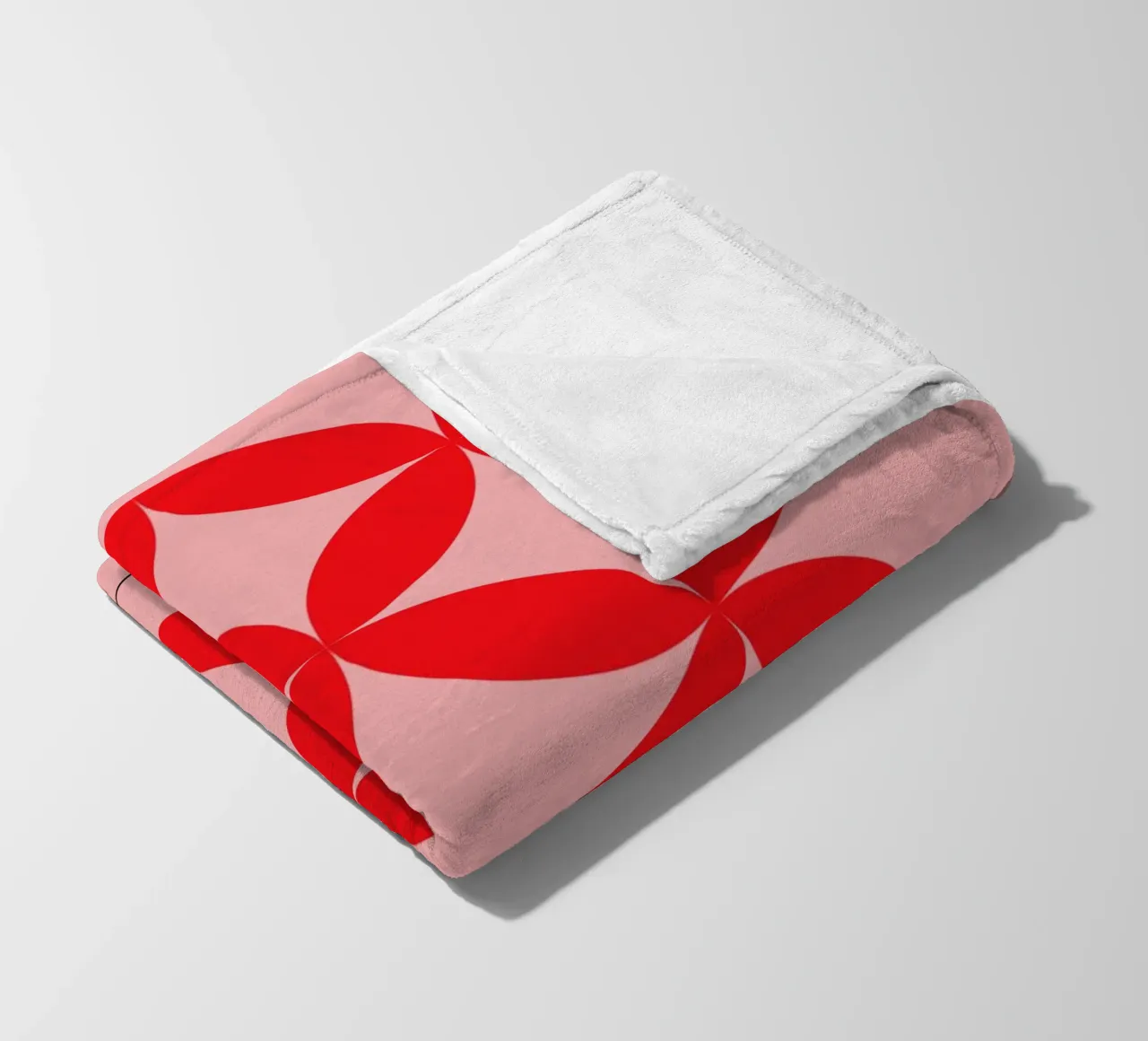 Bauhaus red pattern fleece blanket by Whole©