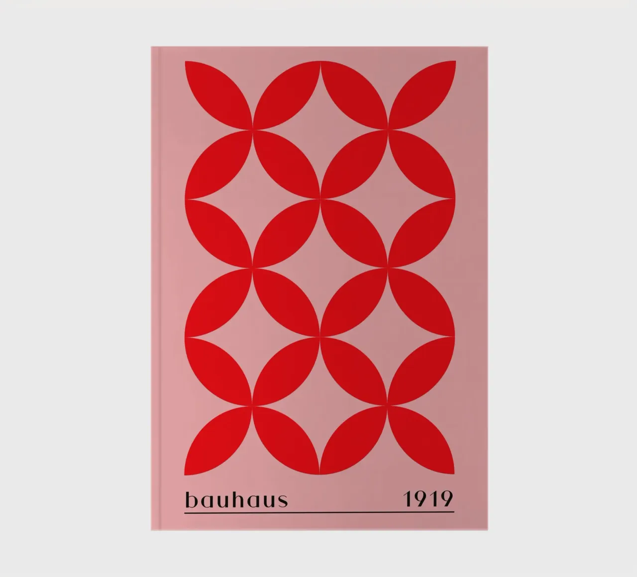 Bauhaus red pattern notebook by Whole©