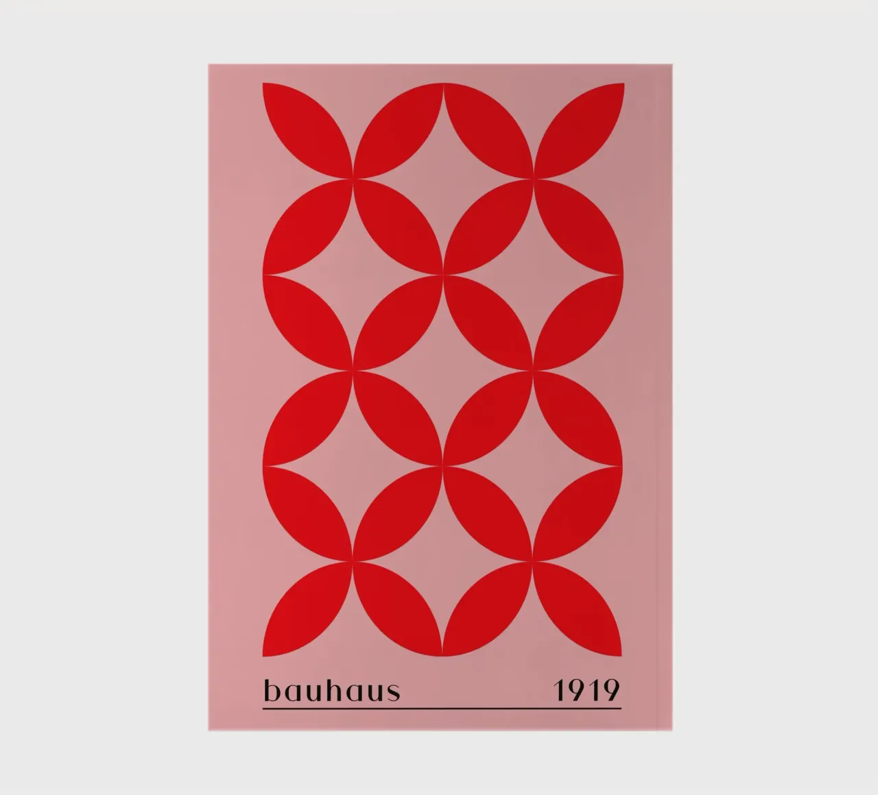 Bauhaus red pattern notebook by Whole©