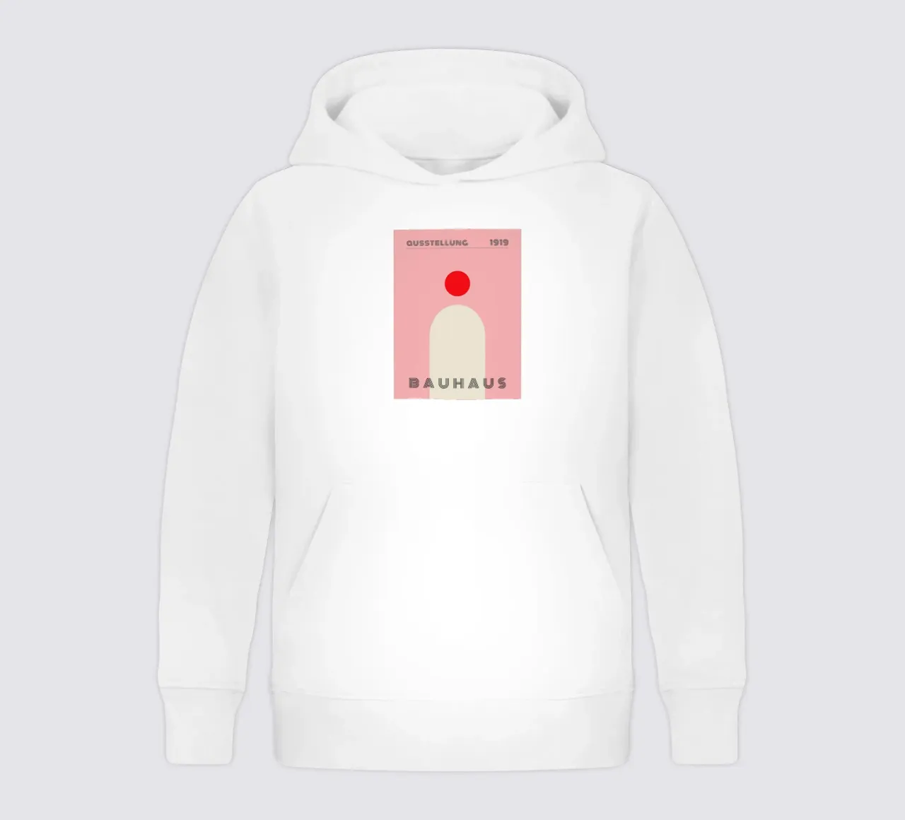 Bauhaus Minimal Rosso felpa bambino con cappuccio da Whole©