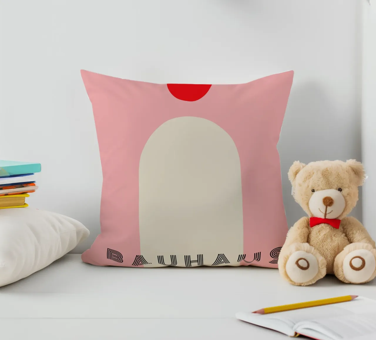 Bauhaus Minimal Rosso cuscino da Whole©