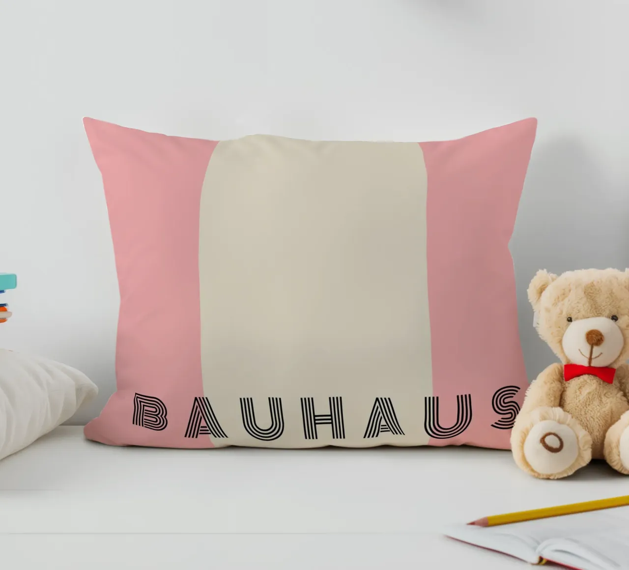 Bauhaus Minimal Rosso cuscino da Whole©