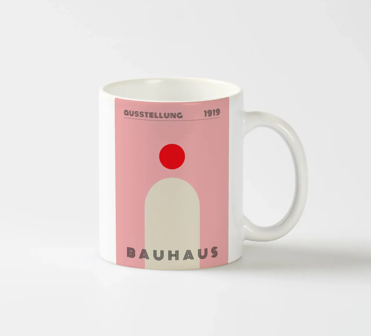 Bauhaus Minimal Rosso tazza in ceramica da Whole©