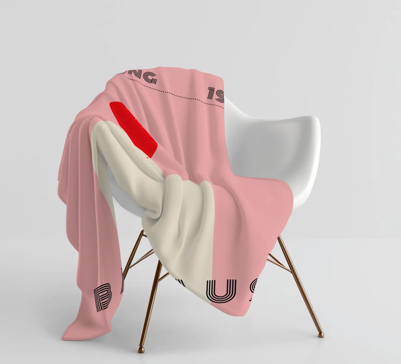 Bauhaus Minimal Rosso coperta in pile da Whole©
