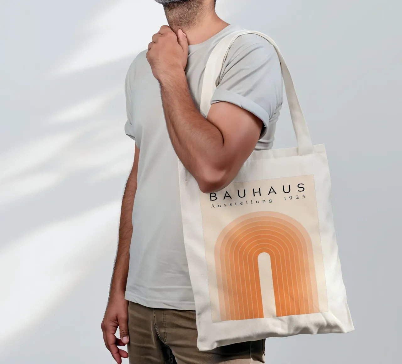 Archi retro Bauhaus borsa in juta da Whole©