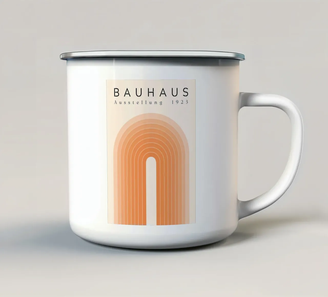 Archi retro Bauhaus tazza in smalto da Whole©