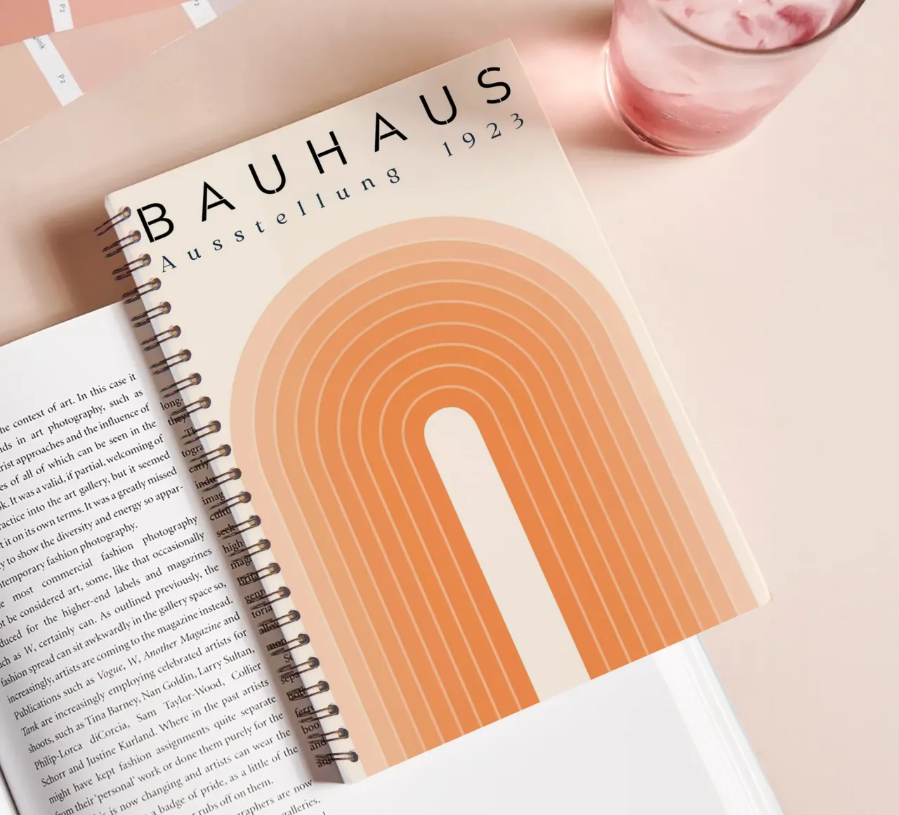 Bauhaus retro arches spiral notebook by Whole©