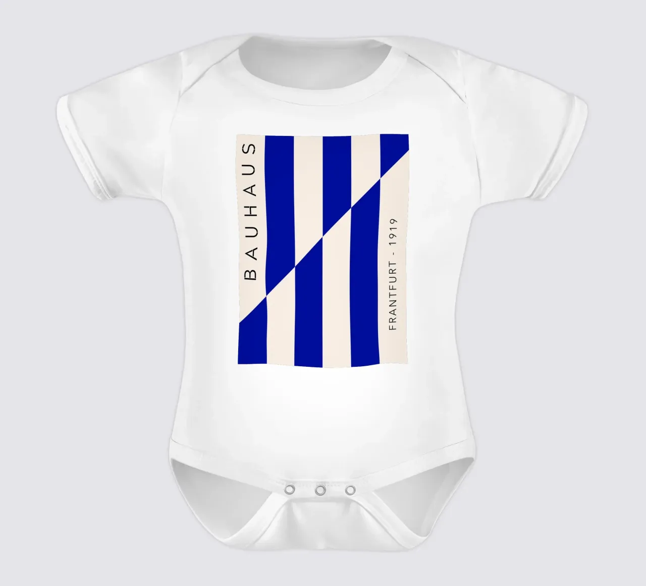 Bauhaus a strisce blu body neonato maniche corte da Whole©