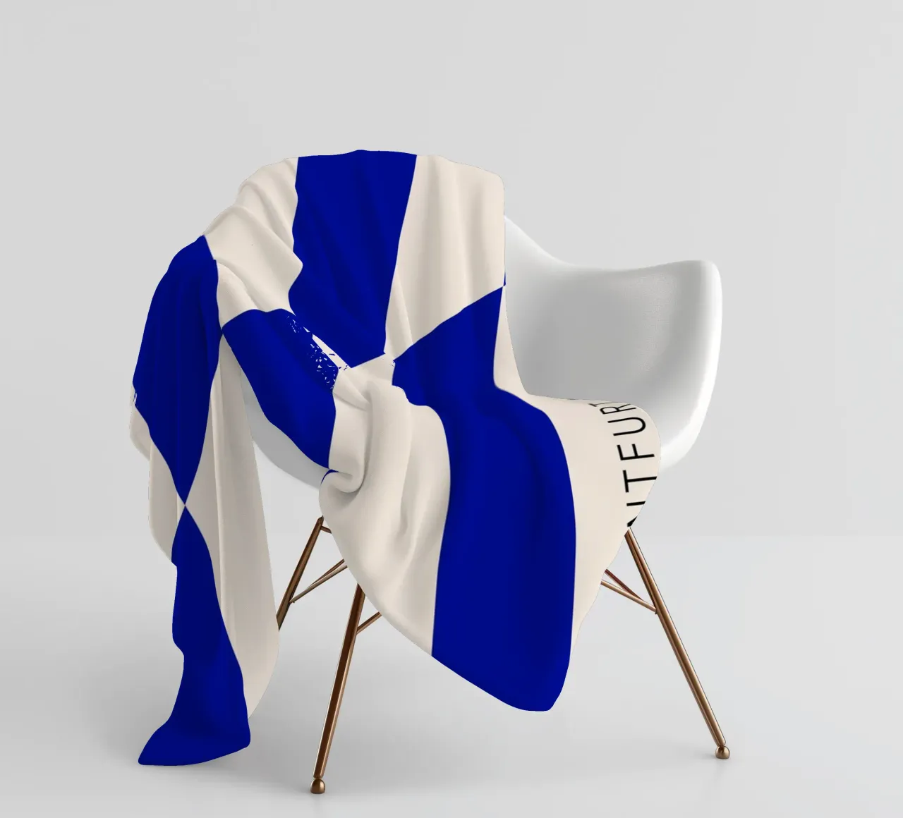 Bauhaus a strisce blu coperta in pile da Whole©