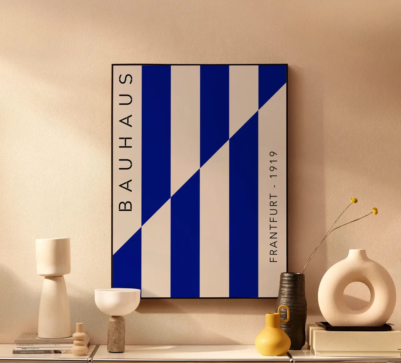 Bauhaus a strisce blu alluminio dibond da Whole©