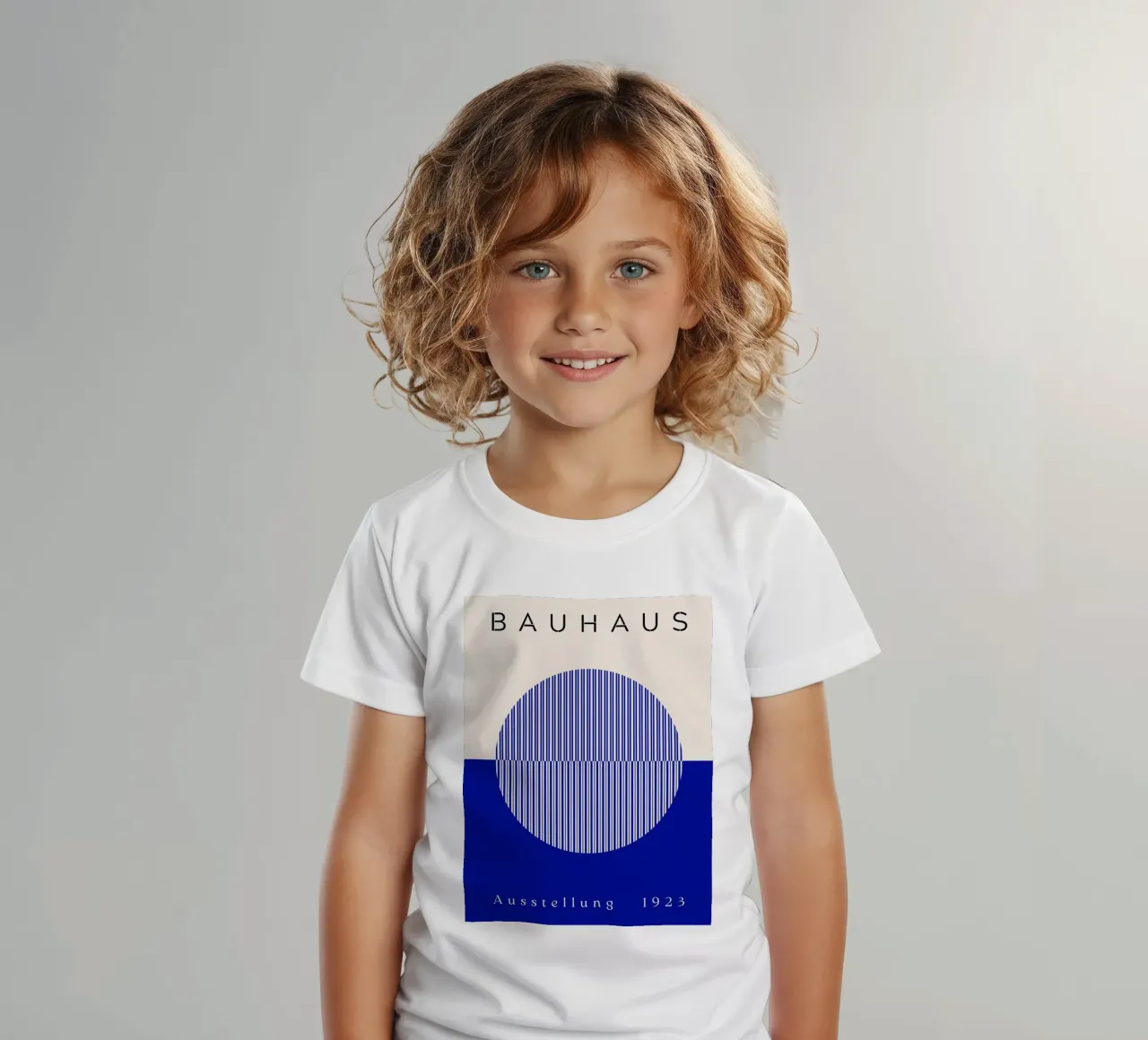 Bauhaus circles blue kids t-shirt by Whole©