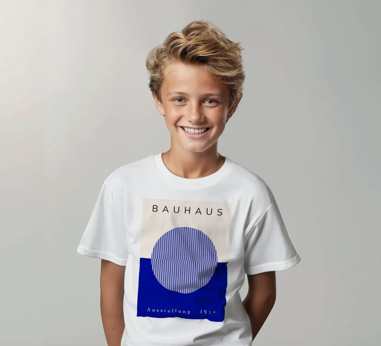 Bauhaus circles blue kids t-shirt by Whole©