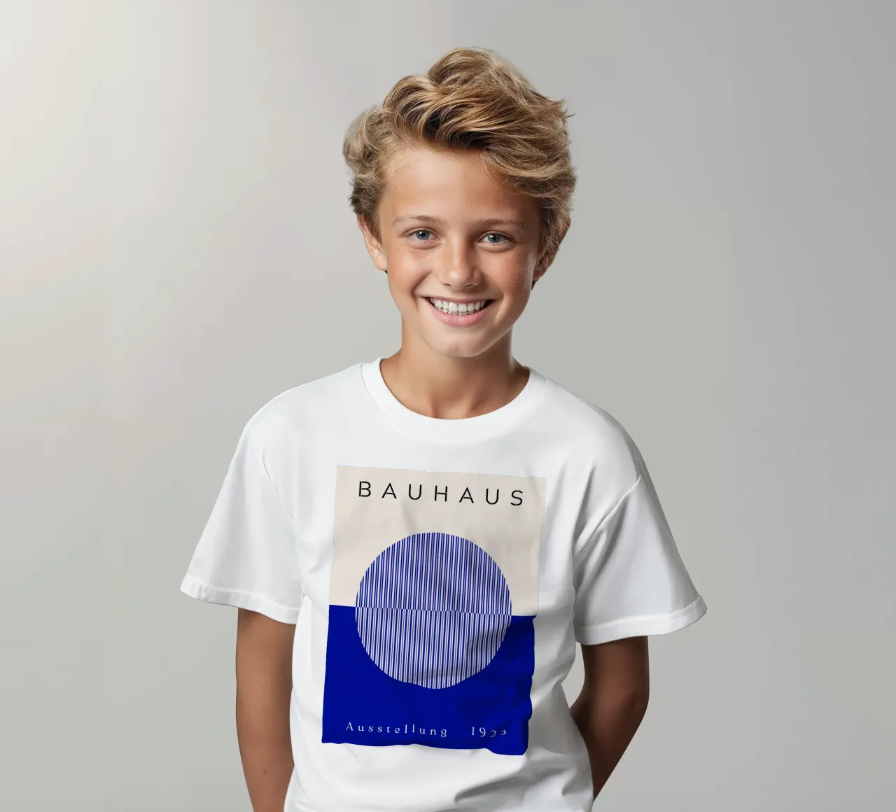 Bauhaus circles blue kids t-shirt by Whole©