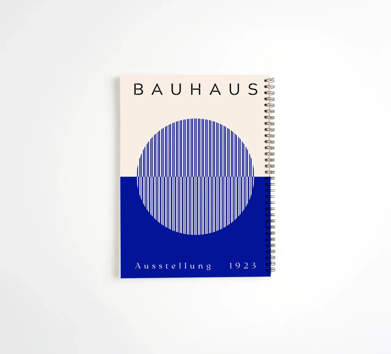 Bauhaus circles blue spiral notebook by Whole©