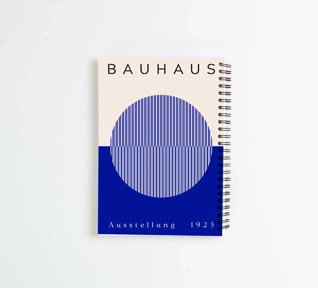 Bauhaus circles blue spiral notebook by Whole©