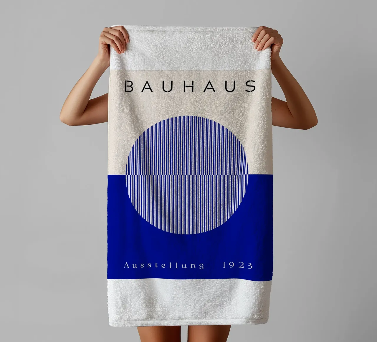 Cerchi Bauhaus blu asciugamano da bagno da Whole©