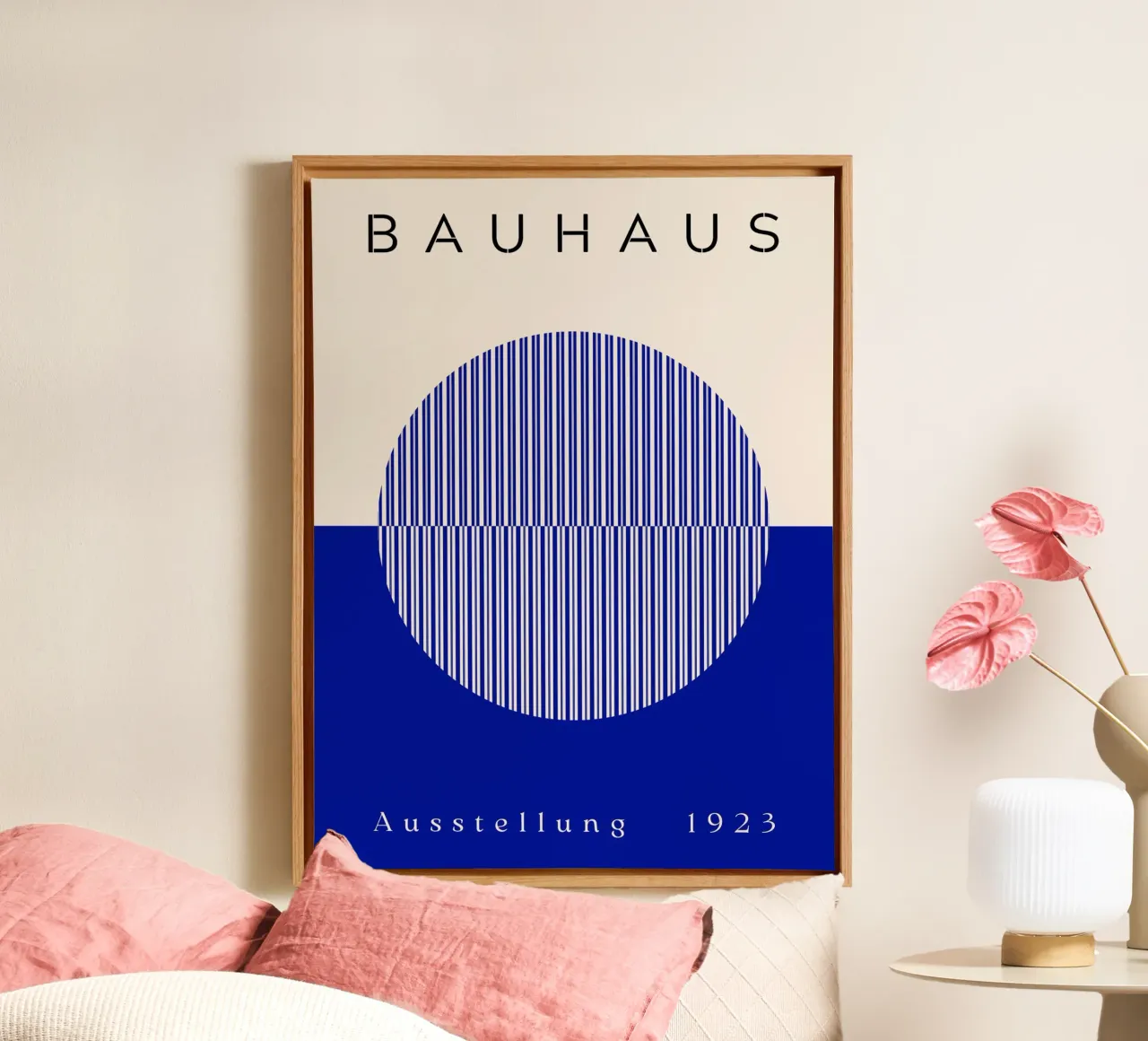 Cerchi Bauhaus blu tela con Cornice a cassetta da Whole©