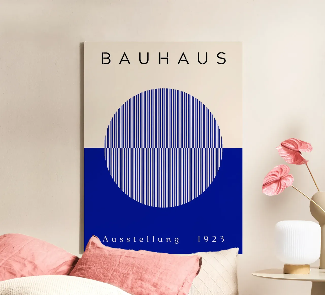 Cerchi Bauhaus blu tela con Cornice a cassetta da Whole©