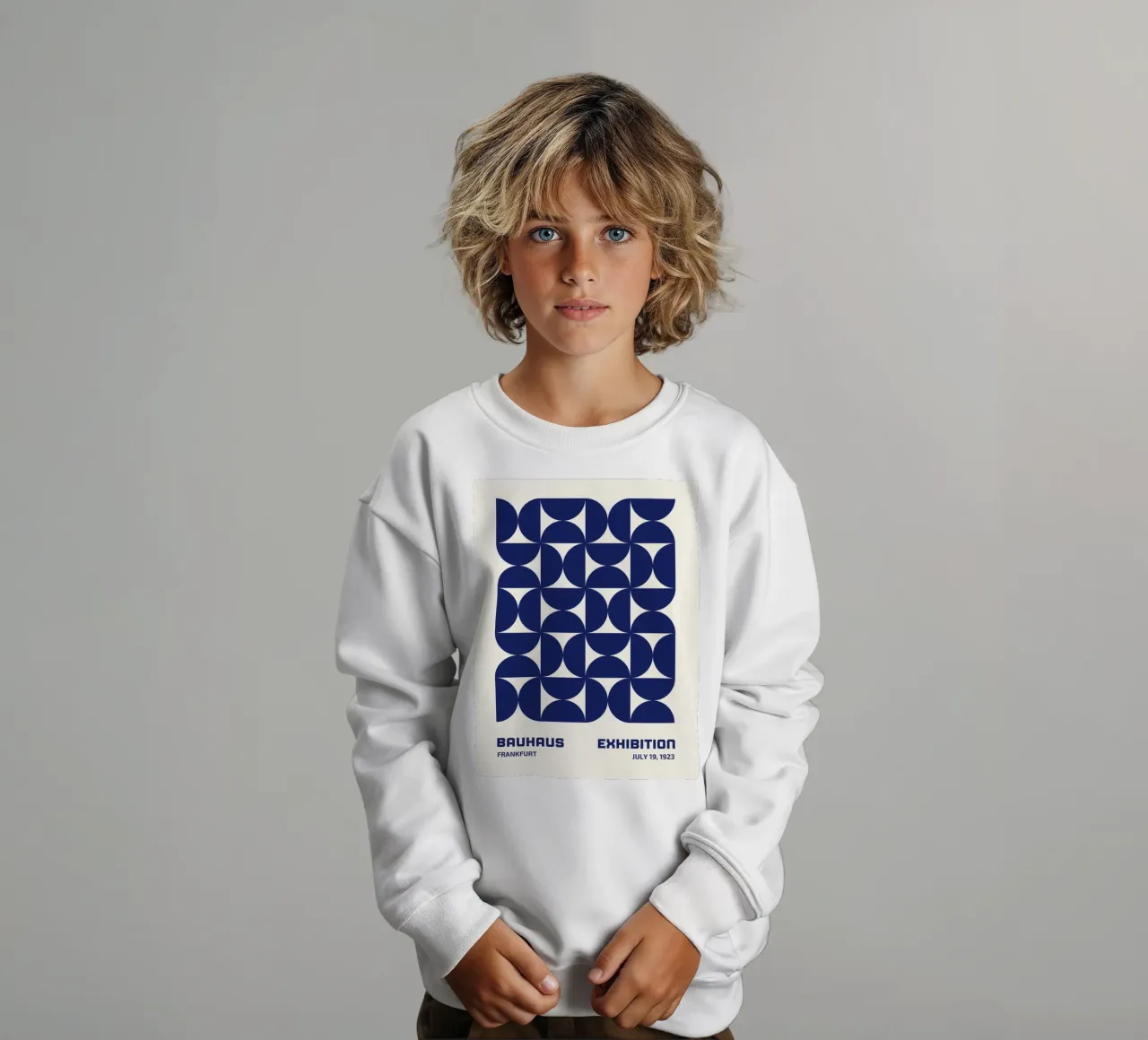 Bauhaus Geometria Blu felpa bambino da Whole©