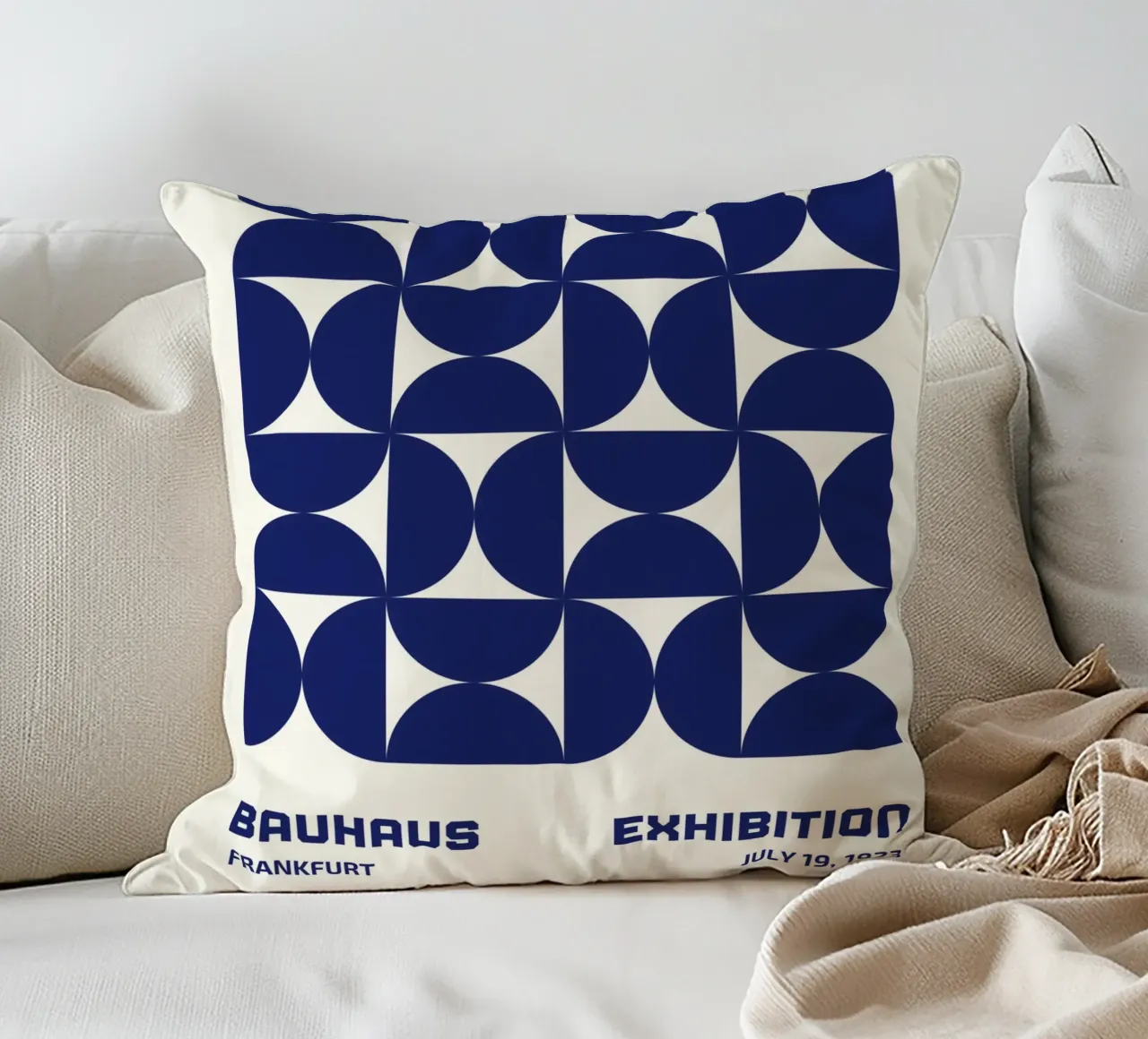 Bauhaus Geometria Blu cuscino da Whole©