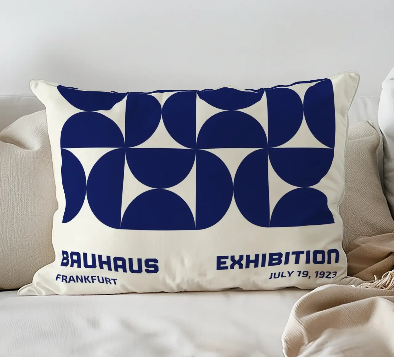 Bauhaus Geometria Blu cuscino da Whole©