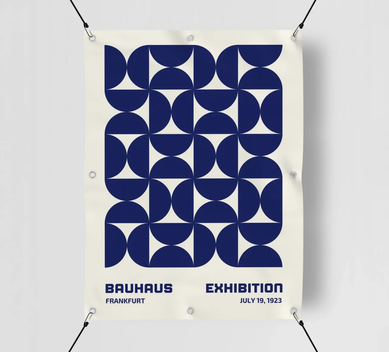 Bauhaus Geometria Blu telo in pvc da Whole©