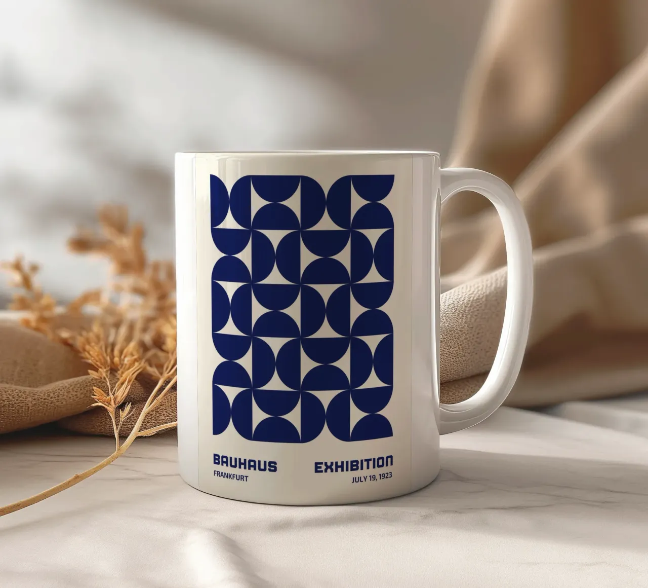 Bauhaus Geometria Blu tazza in ceramica da Whole©