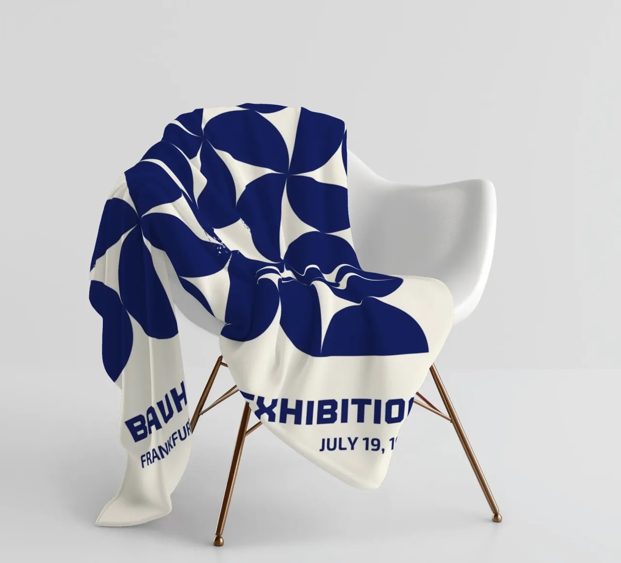 Bauhaus Geometria Blu coperta in pile da Whole©