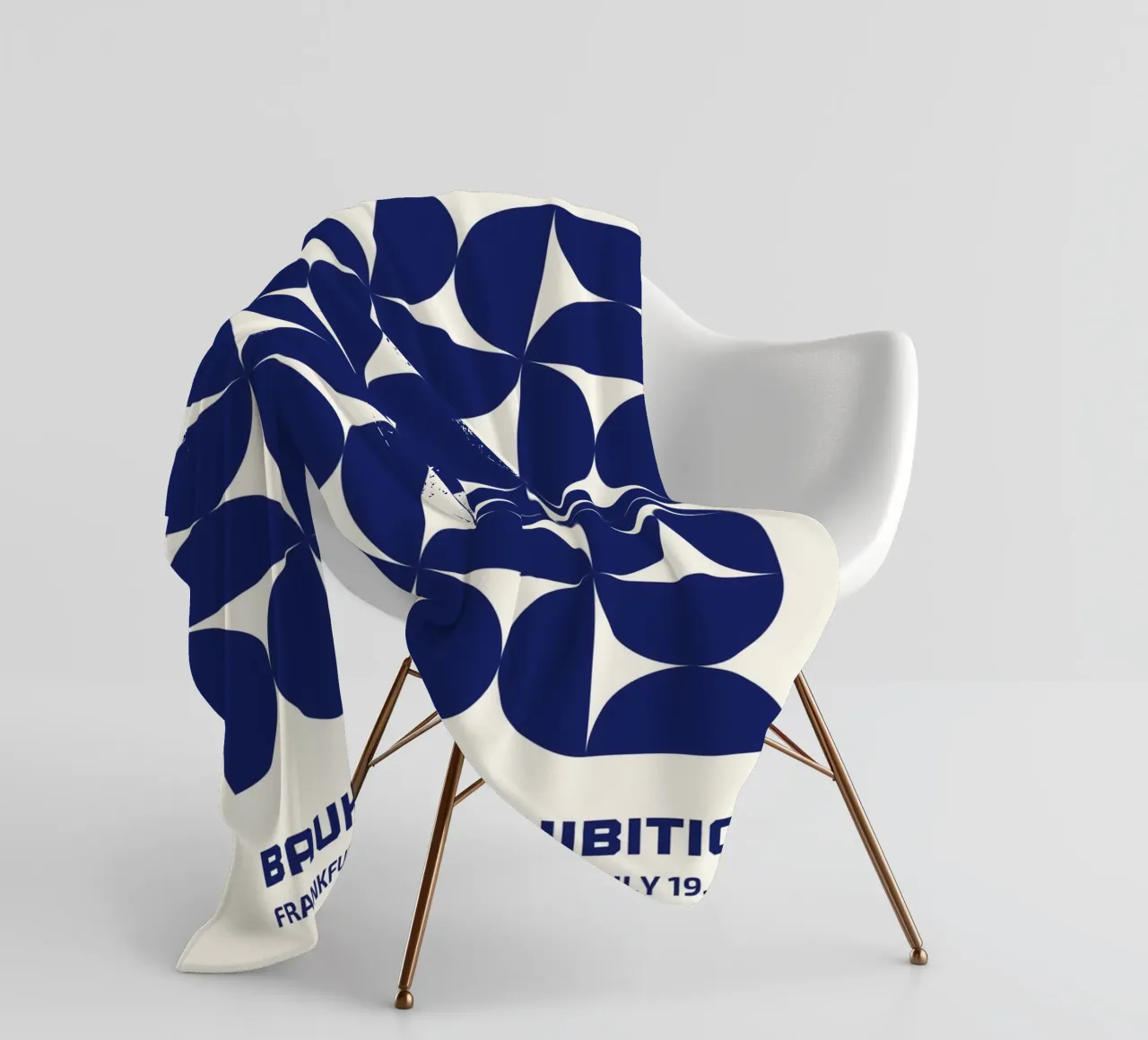 Bauhaus Geometria Blu coperta in pile da Whole©