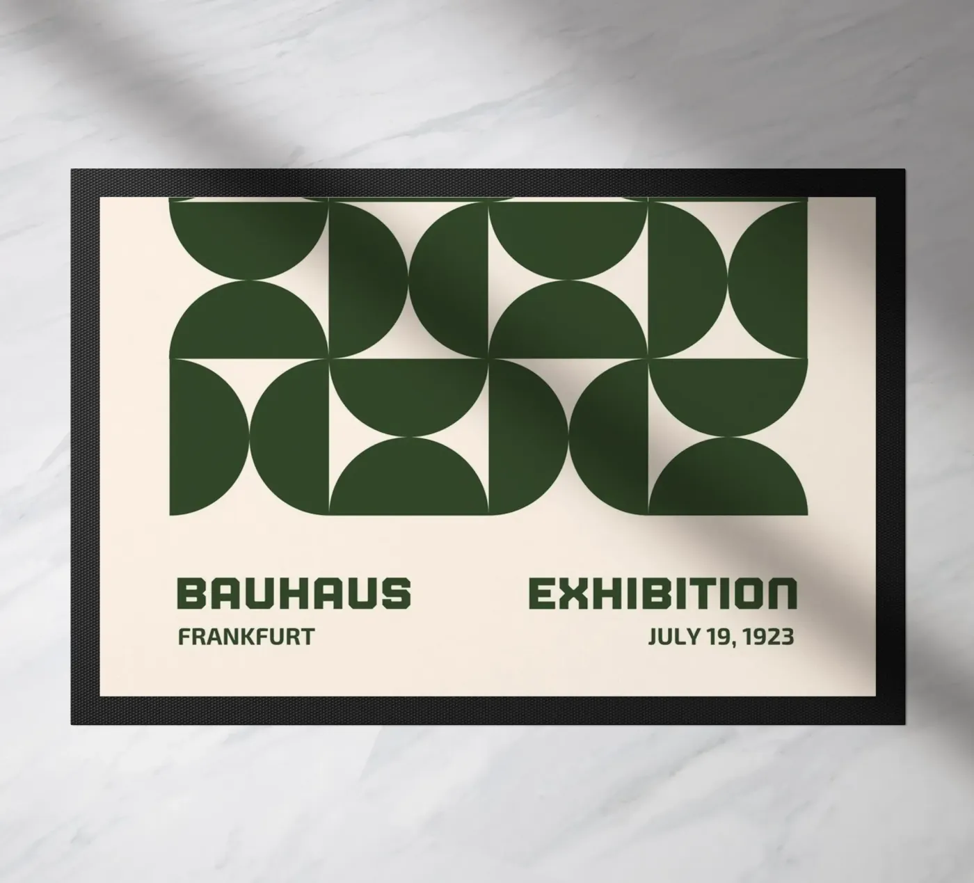 Bauhaus pattern green doormat by Whole©