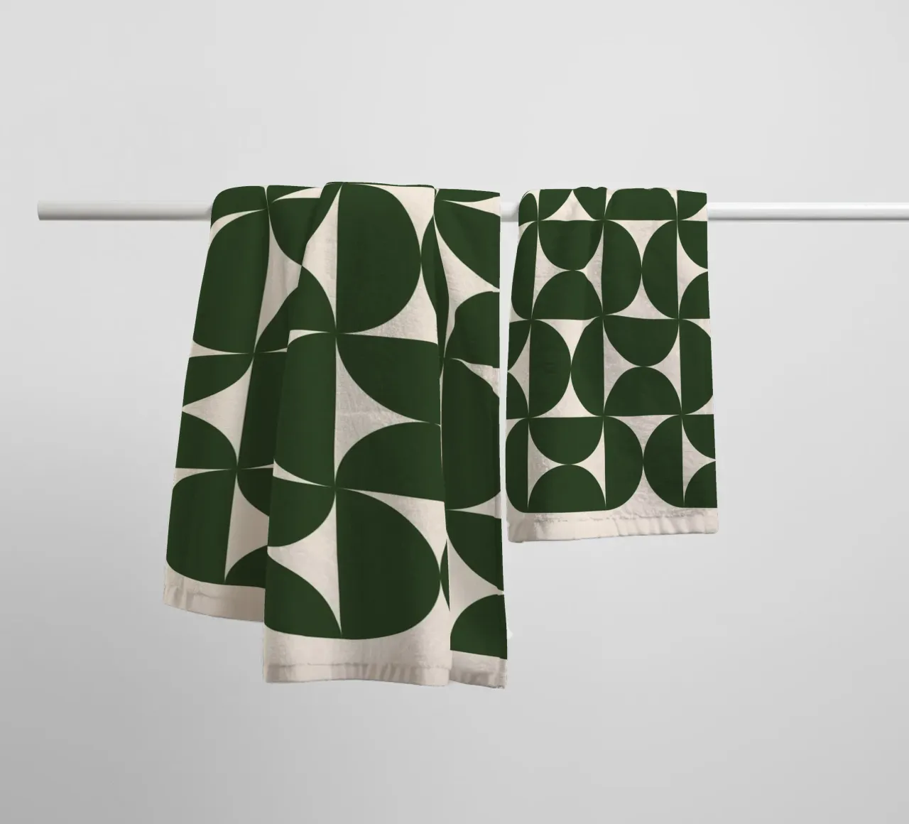 Échantillon Bauhaus vert serviette de bain de Whole©