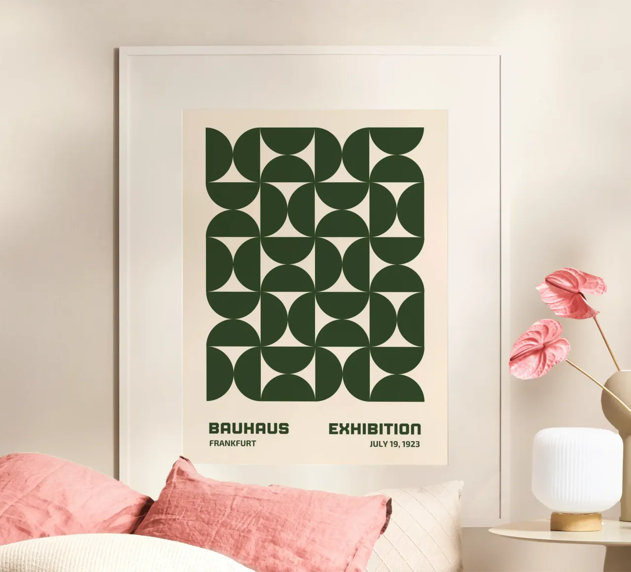 Bauhaus pattern green poster by Whole©